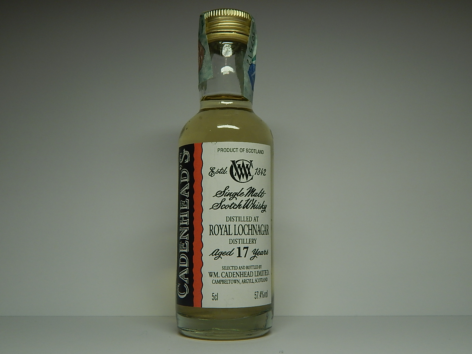 SMSW 17yo "Cadenhead´s" 5cl 57,4%vol